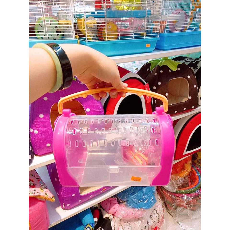 lồng xách tay dây đeo dành cho hamster, sóc, nhím, thỏ, bọ, fat tail, rat,dumbo,...