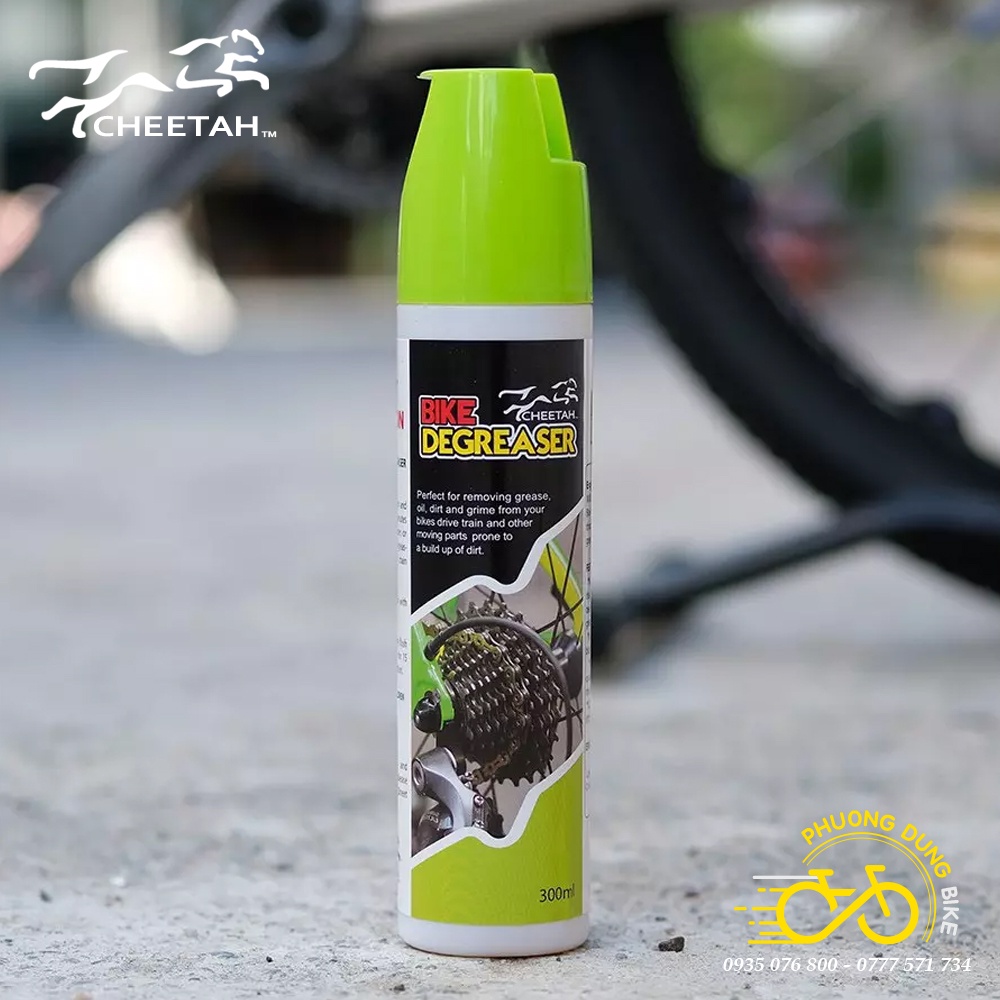 Chai xịt rửa xích líp đĩa xe đạp CHEETAH 300ml - Hàng chính Hãng