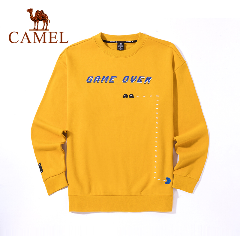 Áo Sweater Camel Thể Thao Tay Dài Cổ Tròn Cho Nam