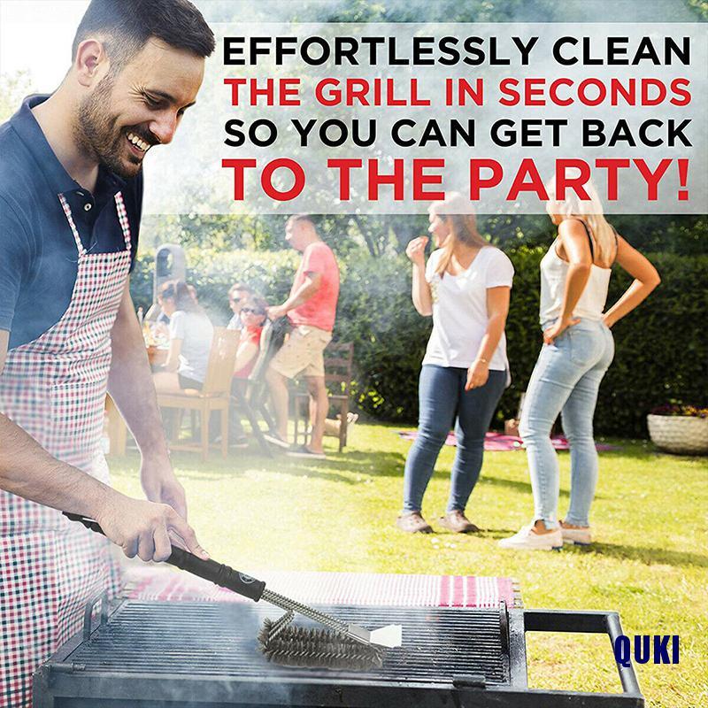 BBQ Bàn chải sợi thép không gỉ làm sạch bếp nướng sạch sẽ vệ sinh nhà bếp