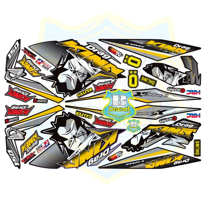 ( Quí khách vui lòng mang ra tiệm cho thợ dán ) Tem winner X king drag v2