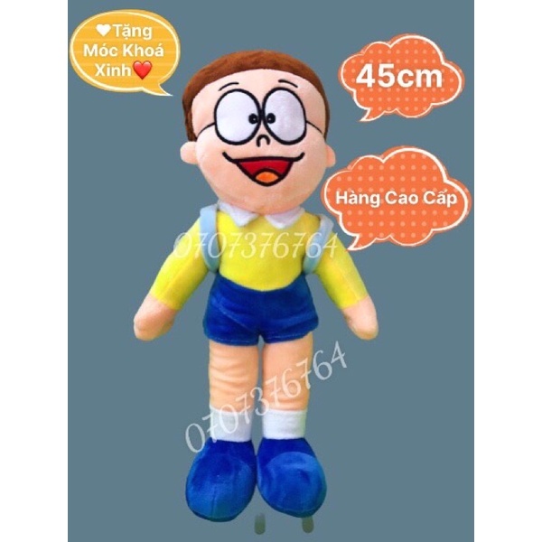 Thú Bông NOBITA-XUKA 50cm Cao Cấp-Lông Nhung Mịn-Xịn Xò