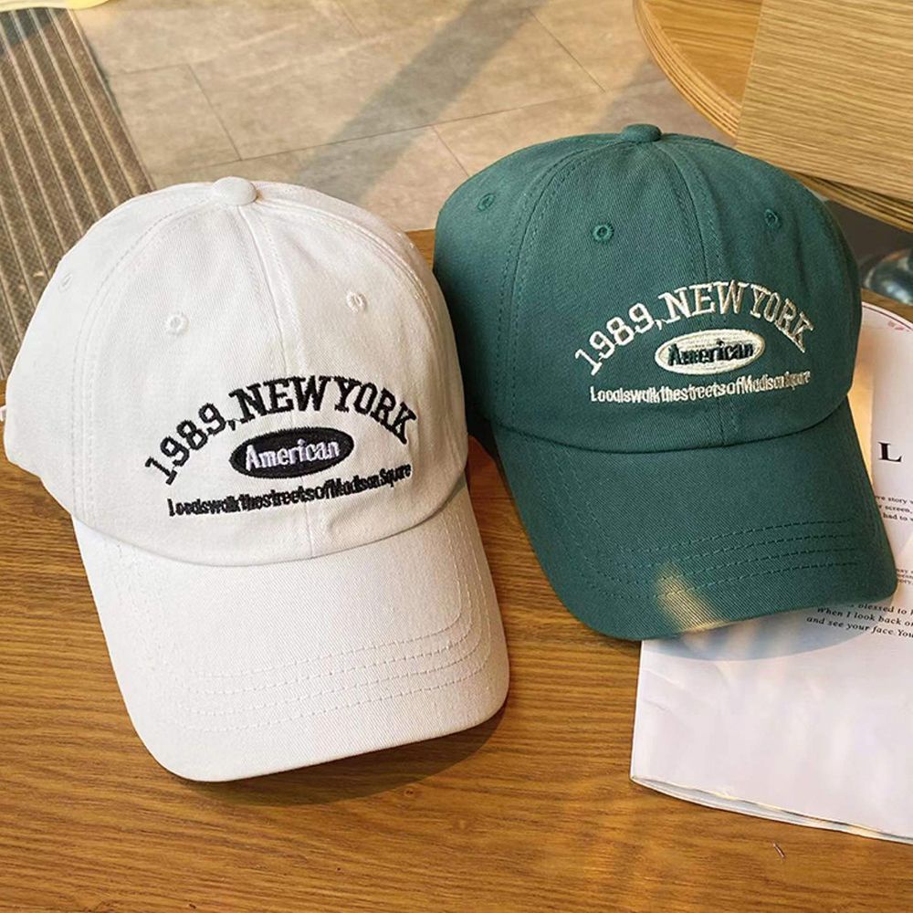 Nón kết cotton thêu chữ 1989 New YORK phong cách hip hop cổ điển nhiều màu tùy chọn