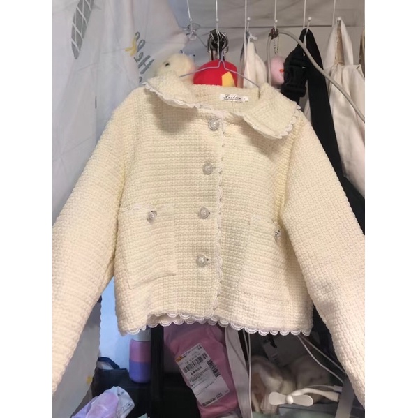 Áo Khoác Nữ Vải Tweed Thu Đông Phong Cách Tiểu Thư - A057