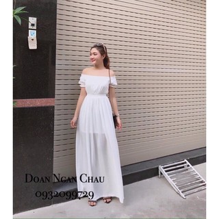 đầm maxi dự tiệc voan lụa hot - MX01