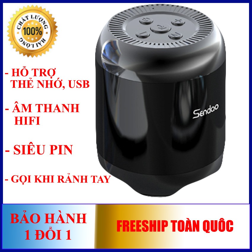 Loa bluetooth 5.0 Sendao âm thanh Hifi trầm ấm, siêu bass, pin trâu sử dụng lên đến 20h (Hỗ trợ thẻ nhớ, USB)