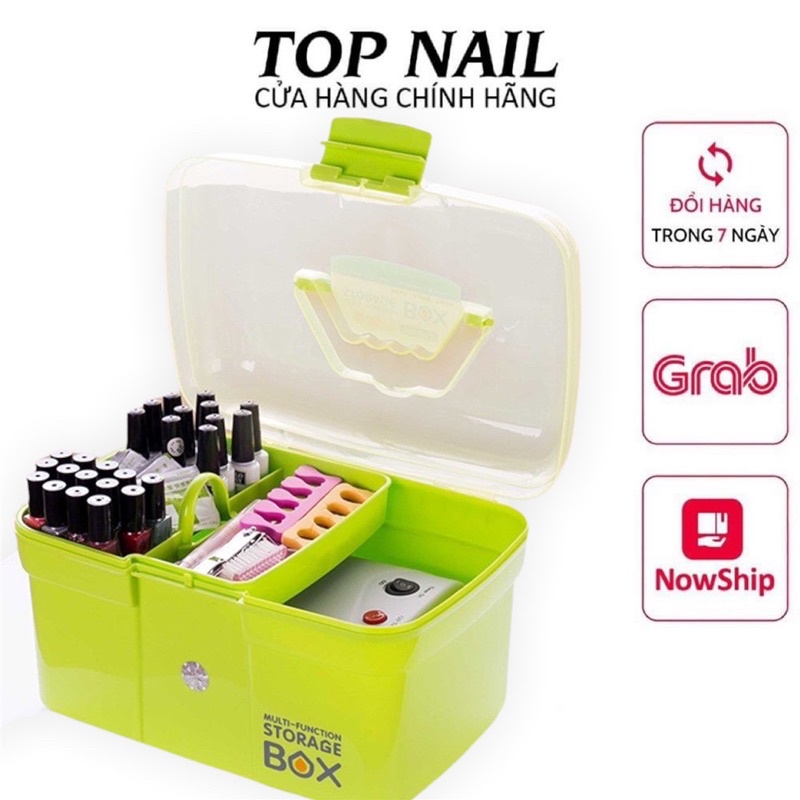 Cốp nhựa đựng đồ nail,mi,trang điểm kích thước 31x20x20cm