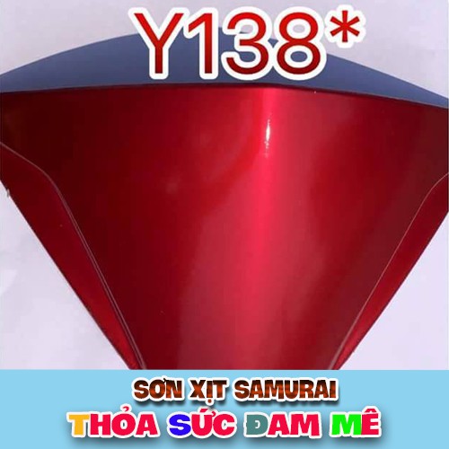 Chai sơn xịt màu đỏ candy Y138 - Sơn xịt Samurai .