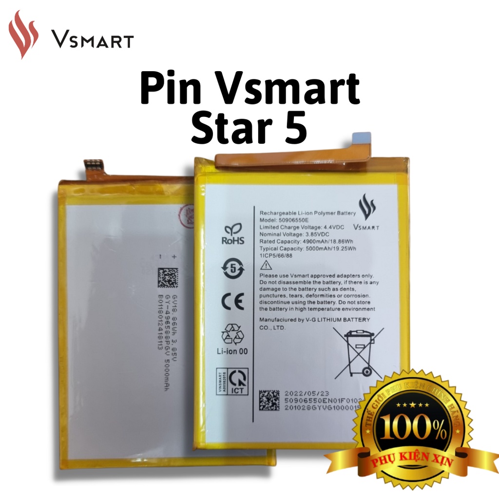 Pin Vsmart Star 5 (50906550E) 5000mAh Hàng Chính Hãng