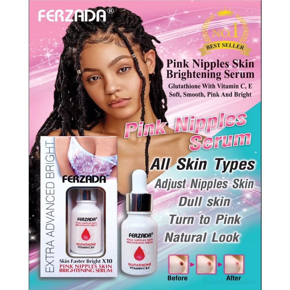 Hồng nhũ hoa Ferzada Pink Nipples Skin Brightening Serum Thái Lan