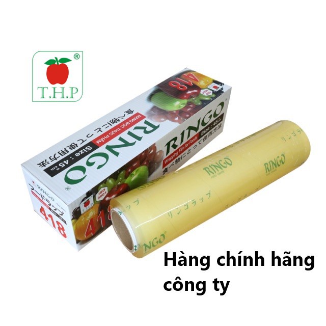 Màng bọc thực phẩm 1kg chịu nhiệt Ringo 418 cuộn lớn 45cm hàng chính hãng công ty