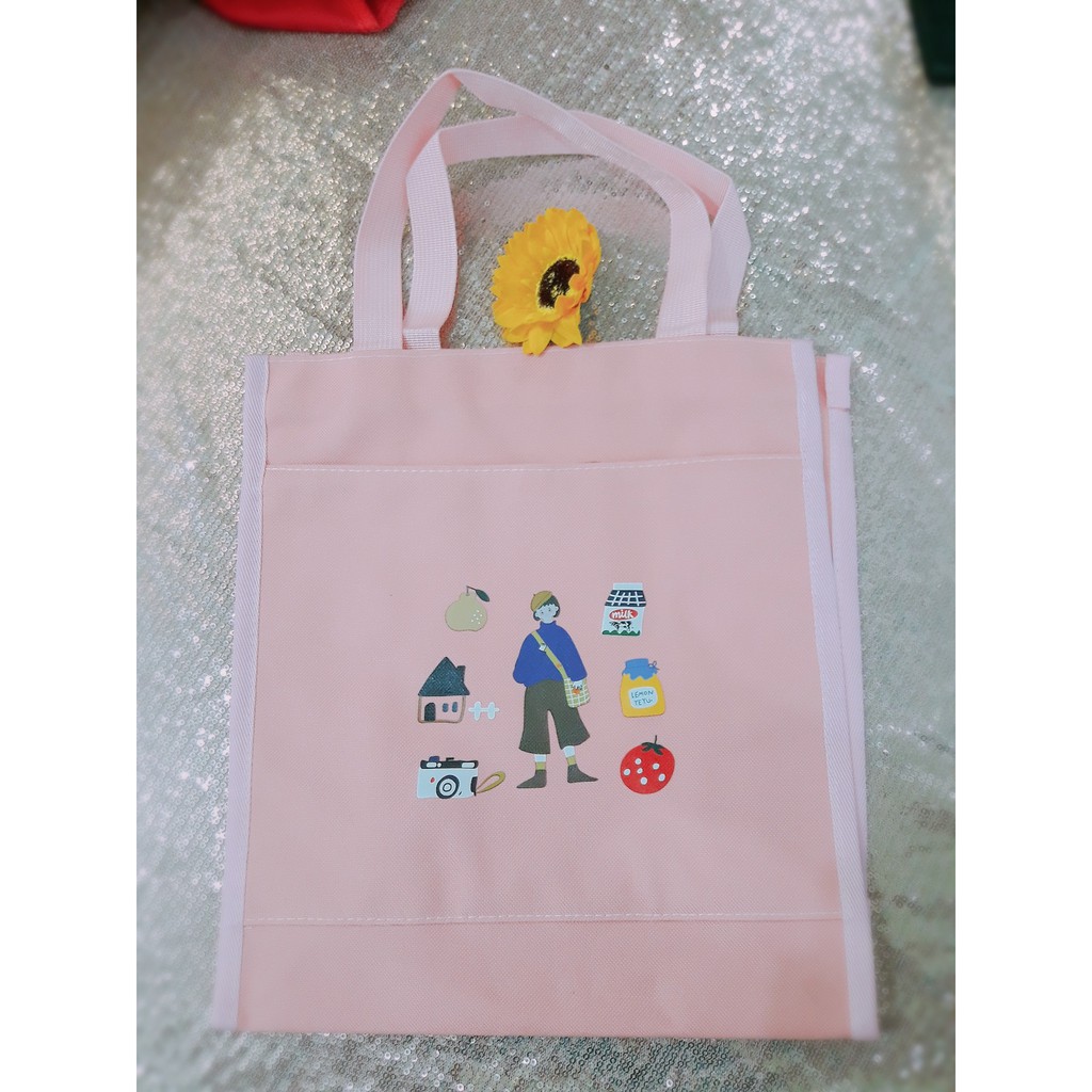 [Rẻ Vô Địch]Túi tote bag họa tiết hoạt hình chất dày hàng Quảng Châu kèm ảnh thật (Tuyển sỉ Ctv toàn quốc)