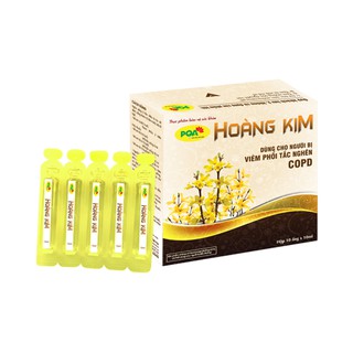 Pqa hoàng kim giúp bổ phế, giảm ho, long đờm dùng cho người bị viêm phế quản, viêm phổi tắc nghẽn copd hộp 10 ống
