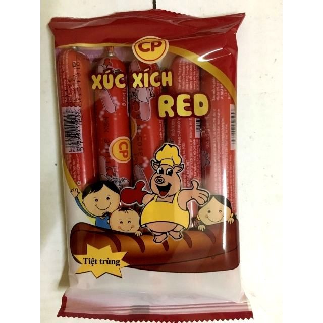 (NOW SHIP 1H) Xúc Xích Tiệt Trùng Ăn Liền CP Red Đỏ Vị Heo, Gold Vàng Vị Bò Gói 200g 5 Cây-  thucphamdonglanh.cp.store