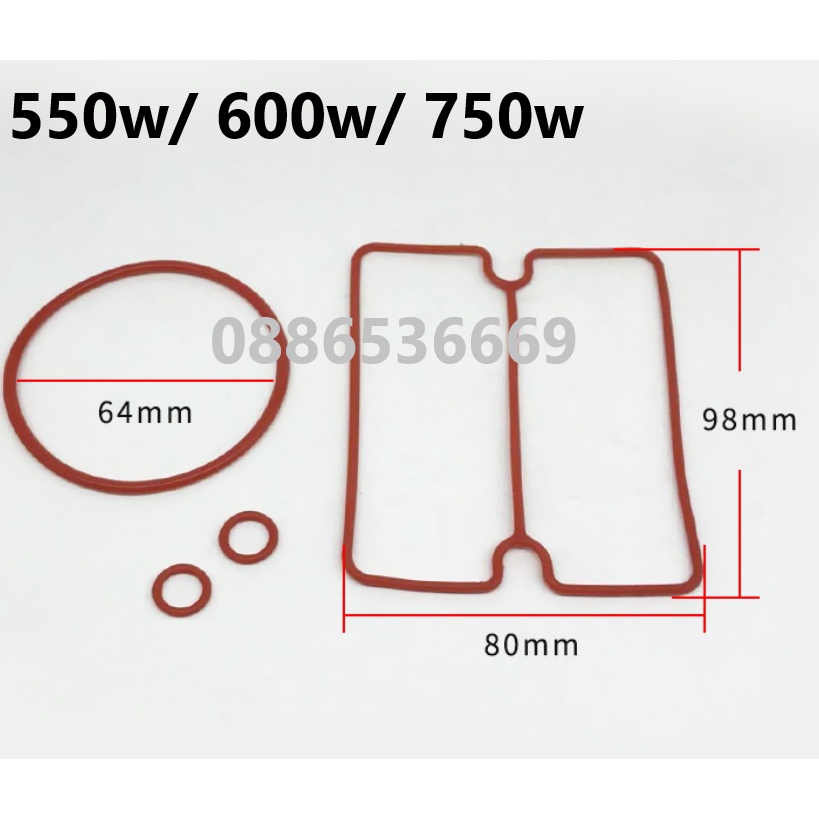 Ron cao su trong máy nén khí không dầu giúp làm kín hơi 550W, 600W, 750W