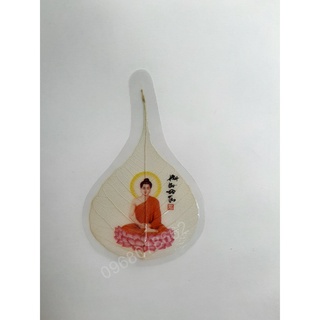 Lá bồ đề cầu may in hình Phật Thích Ca