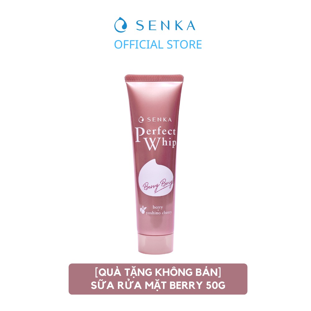 [HB Gift] Sữa rửa mặt Sạch sâu - Sáng hồng Senka Perfect Whip Berry Bright 50g