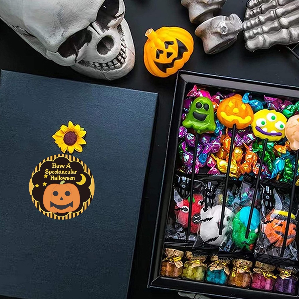 Cuộn 500 Miếng Dán Hoạt Hình Phong Cách Halloween
