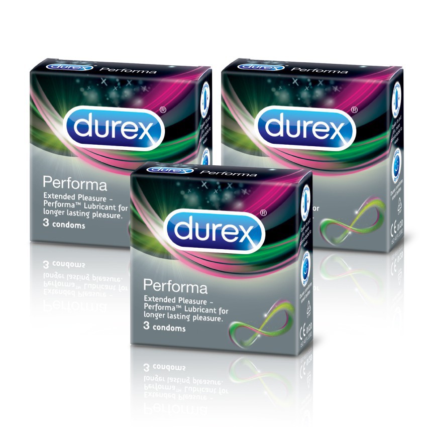 (Giá sập sàn) Combo 3 hộp bao cao su Durex Performa 3 bao/hộp