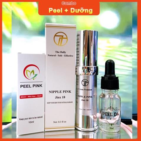 Bộ 2 sản phẩm Kem Làm Hồng Nhũ Hoa và vùng kín + Kèm Peel khử thâm Jinx 18