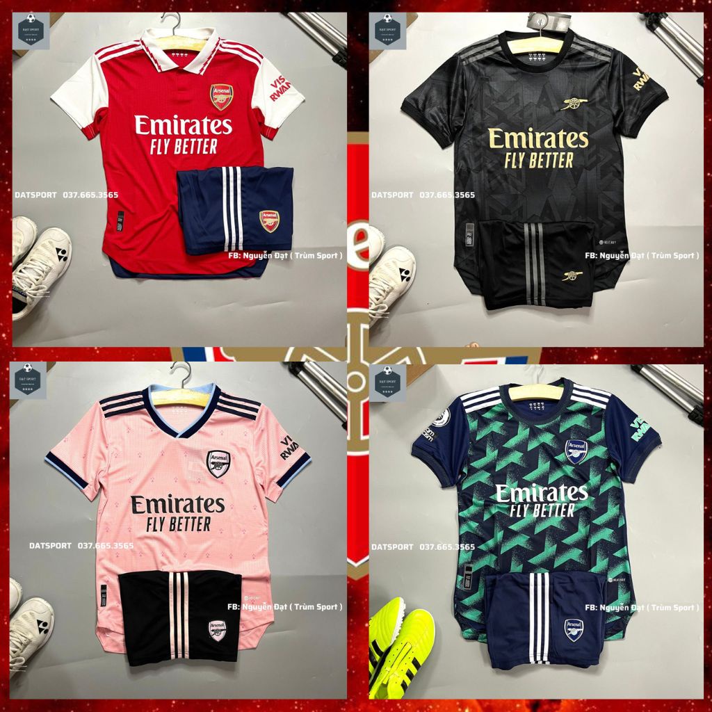Áo Đấu ARSENAL 2021/22 ⚡Freeship⚡ Bộ Quần Áo Bóng Đá Arsenal Mùa 2021/22 Hàng Gai Thái Cao Cấp  - Cam kết 100% như hình