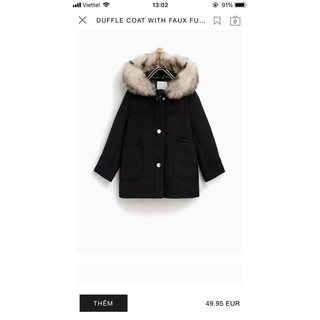 Áo dạ zara kid 13-14