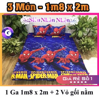 Ga và Vỏ gối Người Nhện 3 Món Mẫu Mới Nhất - 1M8x2M