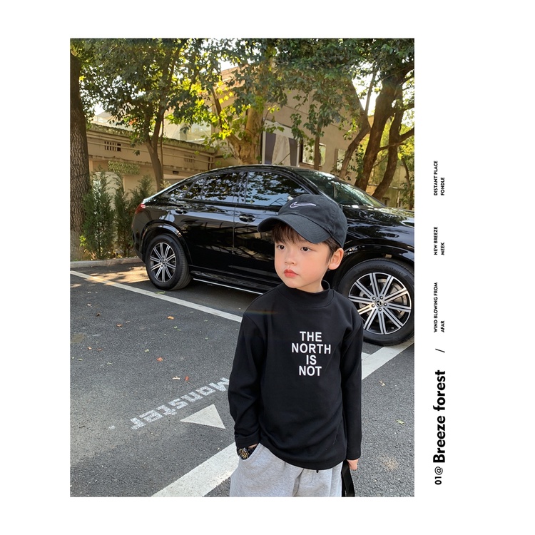 Áo thun cổ lọ dài tay cho bé trai phong cách Hàn Quốc từ 16kg đến 40kg thời trang trẻ em Dream House