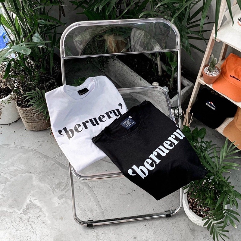 ÁO THUN TAY LỠ COTTON BERUERU UNISEX NAM NỮ (kèm hình chụp thật)