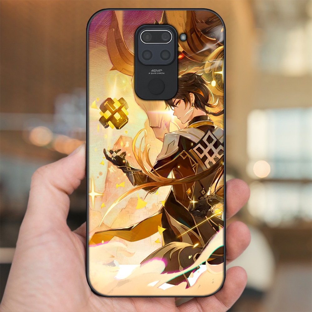 Ốp lưng Xiaomi Redmi Note 9 viền đen in hình Zhongli Genshin Impact