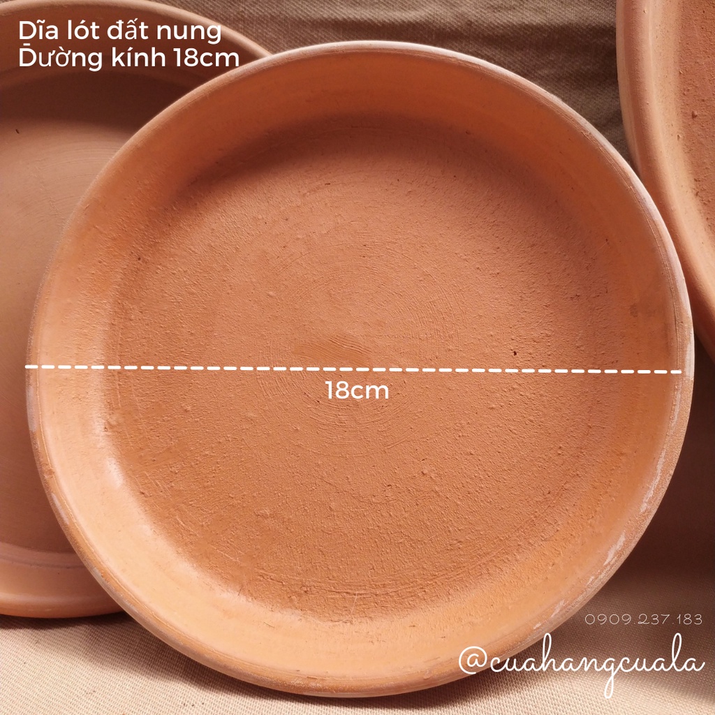 Dĩa lót chậu đất nung trồng cây