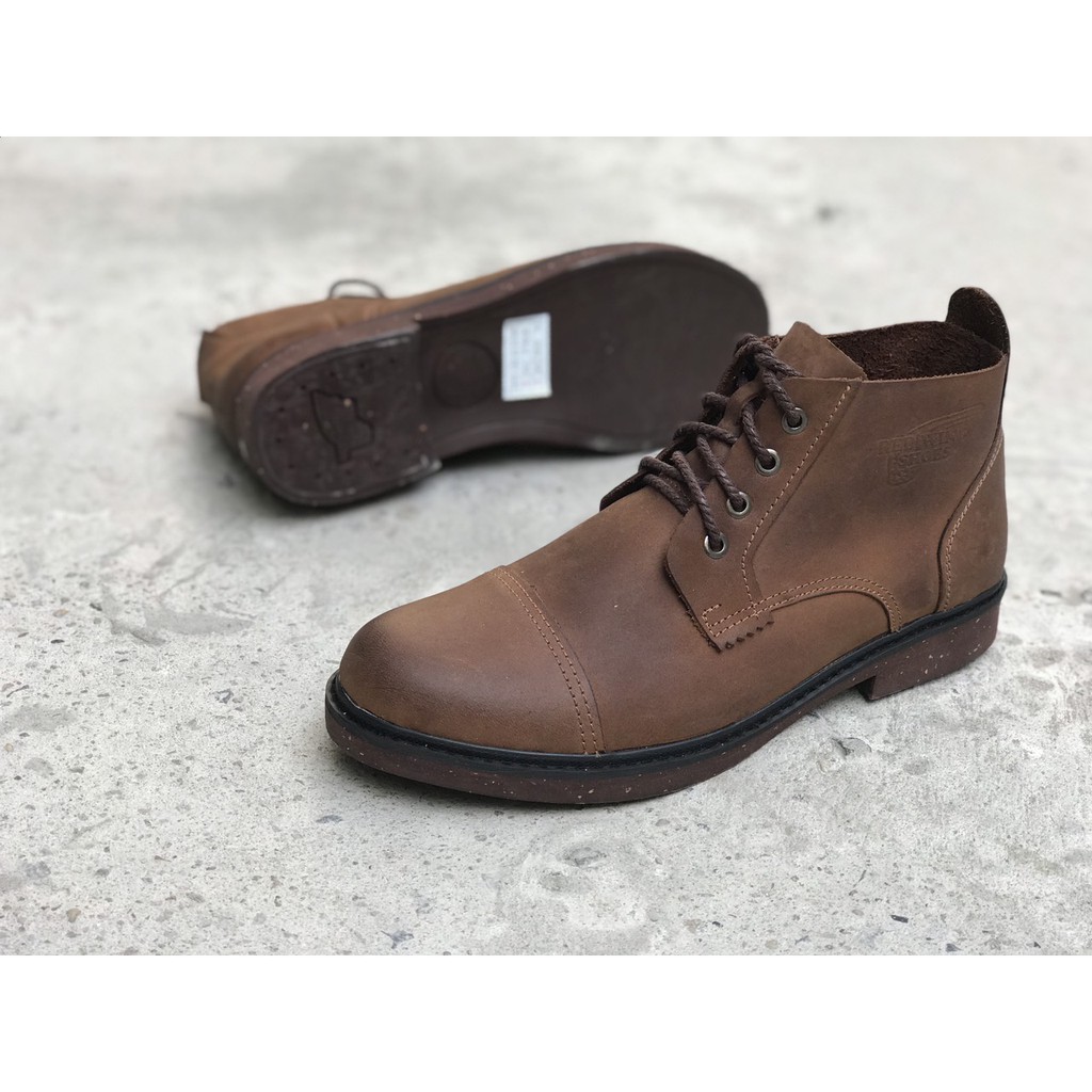 Giày cao cổ MAD Captoe Boots nam da bò sáp Redwing Desert boots | BigBuy360 - bigbuy360.vn