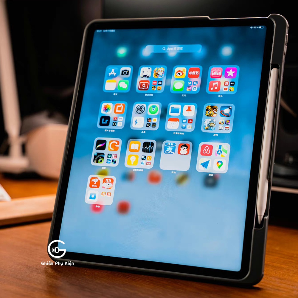 Bao Da Tomtoc USA Vertical Hỗ Trợ Sạc Không Dây Apple Pencil Dành Cho iPad Gen 7/8/9-10.2inch