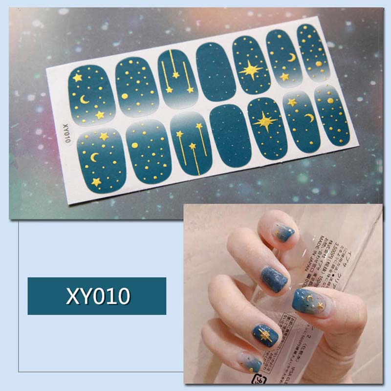 Bộ 14 miếng dán móng tay XY001-XY020 kiểu dáng xinh xắn