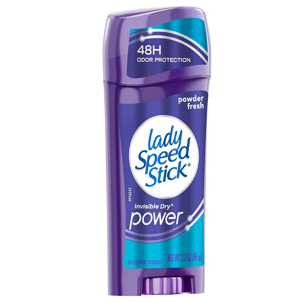 Lăn khử mùi nữ dạng sáp Lady Speed Stick Invisible Dry Power Antiperspirant/Deodorant Powder Fresh 65g (Mỹ)