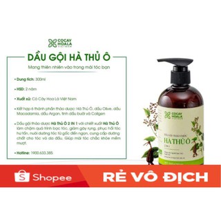 PTT [Tặng quà chính hãng] Dầu gội thảo dược  hà thủ ô 2in1 bí quyết giảm rụng tóc, bạc tóc cho mái tóc khỏe