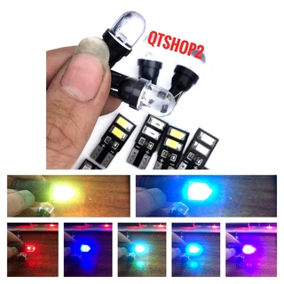 Bóng xi nhan led 7 màu chân T10 thông dụng lắp mọi dòng xe , lắp đồng hồ số xe wave dream các loại xe ...