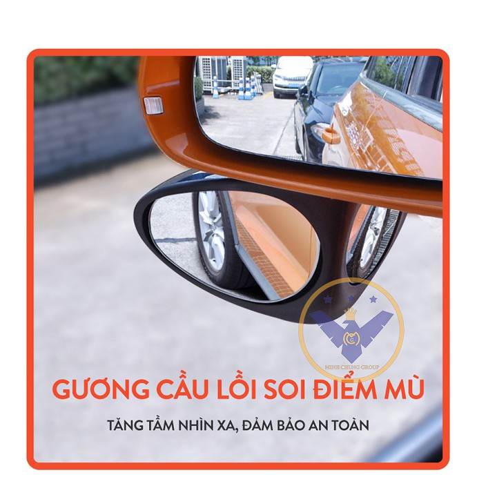 Gương xóa điểm mù cao cấp ô tô dạng cầu 2 góc bên lái 3R-051