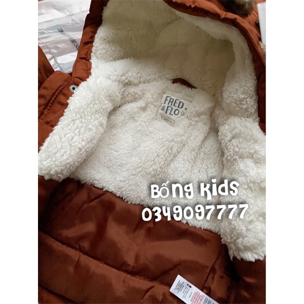 Áo Parka Bé Tai Gấu Cam Đất F&amp;F