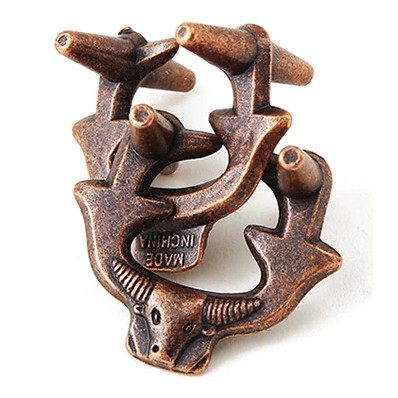 Đồ chơi trí tuệ_Thử thách trí não_Two Buffalo Heads - Hanayama Puzzle_Hack não &amp; Hàng hiếm_IQ Toys_Giải đố_Thông minh