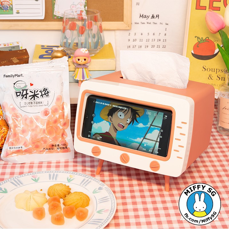 Hộp khăn giấy để bàn hình Tivi retro hồi xưa nhưng dễ thương