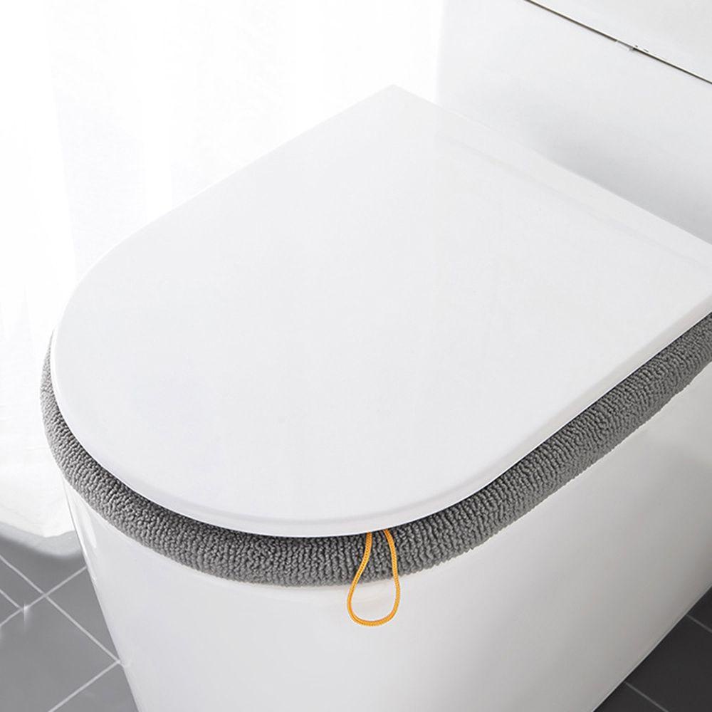 HARRIETT 1 Miếng Lót Bồn Cầu Mềm Mại Màu Trơn Giữ Ấm Tiện Dụng