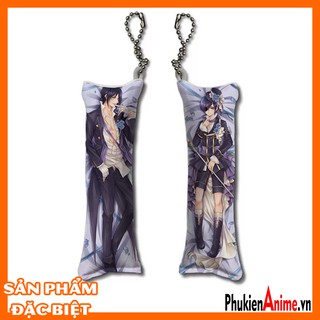Móc khóa gối in hình Anime Hắc Quản Gia - Black Butler - Kuroshitsuji - Sebastian - Ciel