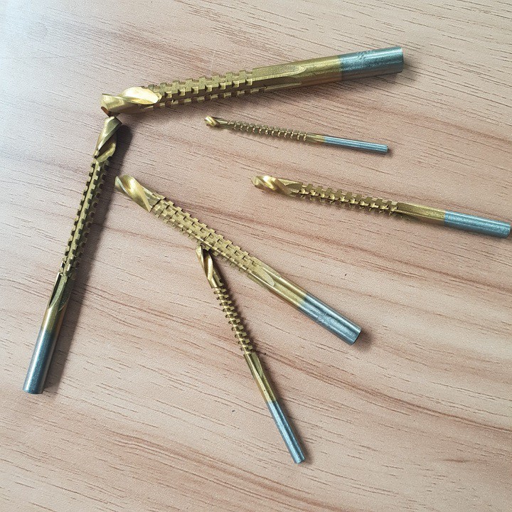 Bộ 6 mũi khoan răng cưa đa năng  phủ titanium 3-8mm chuyên dụng
