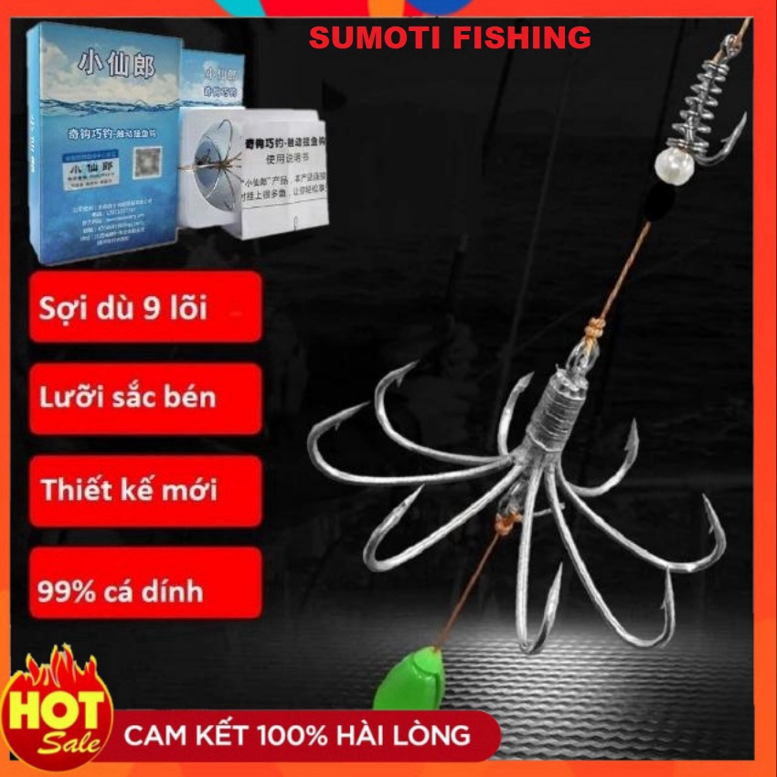 Lưỡi Câu Cá 8 Móc Siêu Nhạy Thiết Kế 2021 - Trung Tâm Đồ Câu 24H