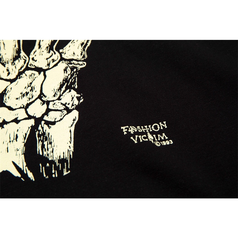 Áo Thun Cotton Tay Ngắn In Hình Đầu Lâu Cổ Điển Thời Trang Unisex