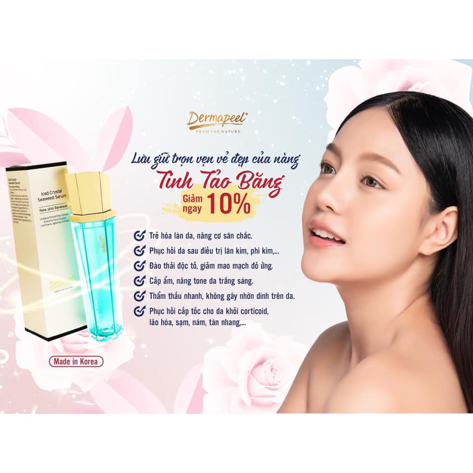 SERUM TINH TẢO BĂNG DERMAPEEL - ICED CRYSTAL SEAWEED SERUM - PHỤC HỒI DA HƯ TỔN 100ml | BigBuy360 - bigbuy360.vn