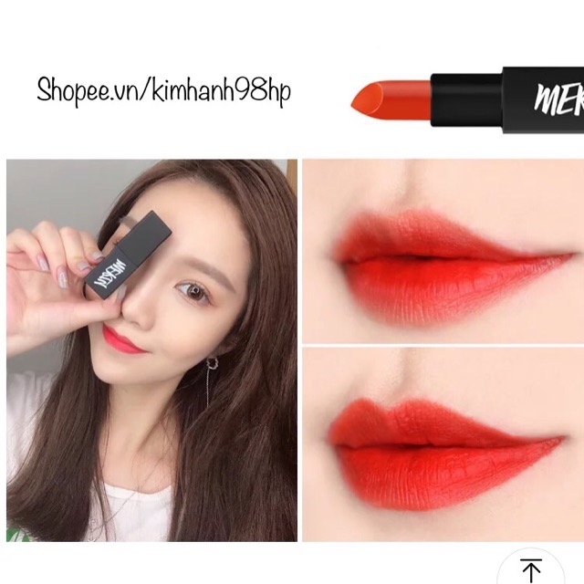 Son Thỏi Lì Merzy Another Me The First Lipstick #L6 Follow Me Đỏ Cam