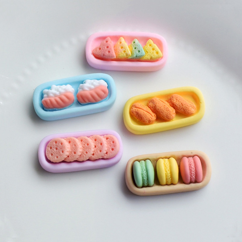 Set 10 Bánh Macaron Bằng Nhựa Resin Trang Trí Sổ Tay Diy