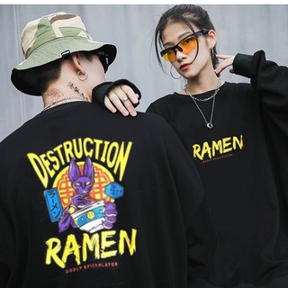 Áo sweater ramen nỉ unisex